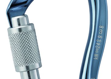 Petzl LOCKER SCREW-LOCK - ein kompakter und leichter asymmetrischer Karabiner mit Schraubverschluss.