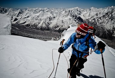 Bei der Akklimatisation auf dem Ice Cake Peak (6400 m).