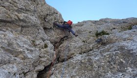 Die Weltklasse-Verschneidung in der 14. Seillänge