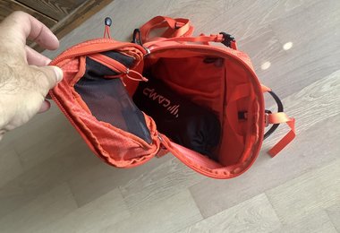 Verstaut im 20-Liter Alpinrucksack