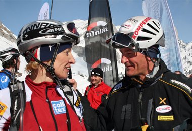Die Österreichischen Meister 2008 Lydia Prugger aus Ramsau und Alexander Lugger aus Maria Luggau; Bild: Oberguggenberger