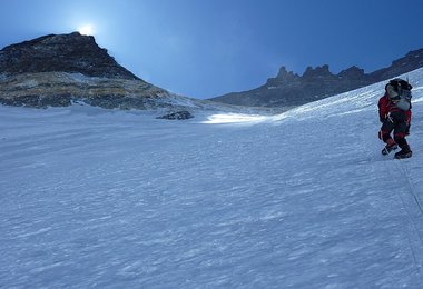 David im Aufstieg in der Lhotse Flanke