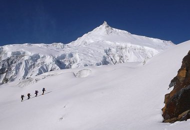 Im Aufstieg nach Lager 1 bei schönstem Wetter