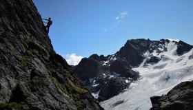 Den Gletscher stets im Rücken