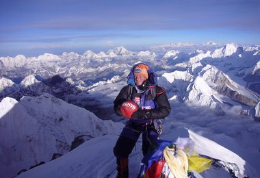 Walter Laserer auf 8848 m im Eurofieber