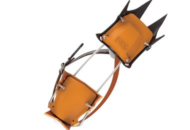 Die Antistollplatte des Petzl Irvis Hybrid Steigeisens