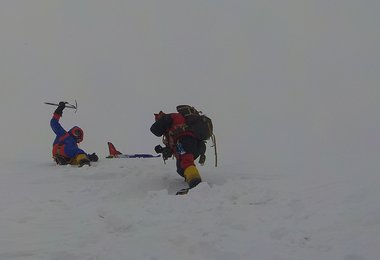 Whiteout am Gipfel (Foto: Jost Kobusch)